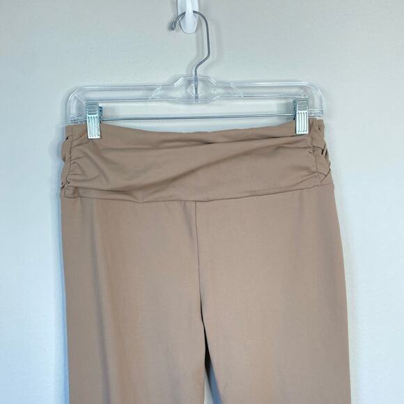 OUTCAST Zazie Pants Mocha Brown Flared Leggings NWT New Clean Girl Trendy - Picture 9 of 10